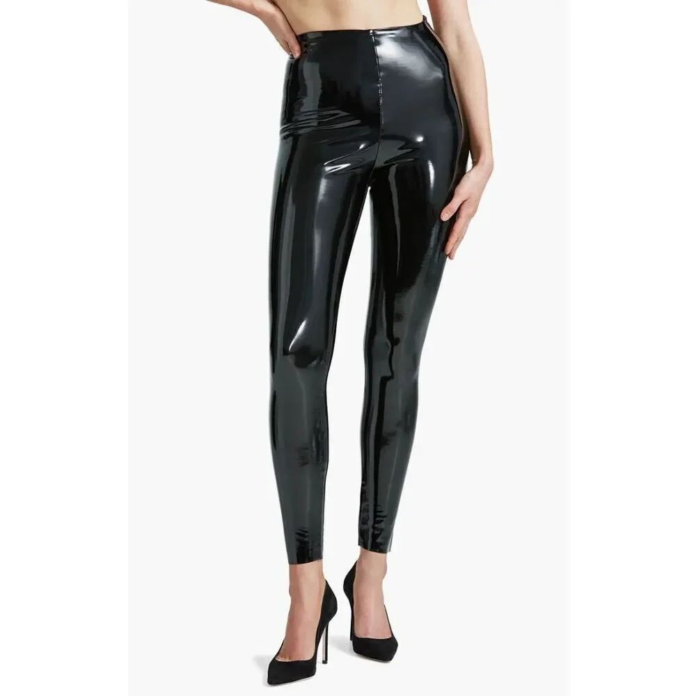 Commando Control Top Faux Patent Leather Leggings | Black in Small
